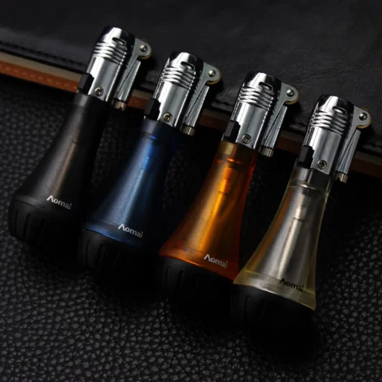 Floating Flame Lighter Creative Ghost Fire Unusual Lighters Refillable Butane Nylon Visible Gas Window Gift for 1